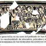 Click para ampliar. Danza o procesión en un vaso de Llíria